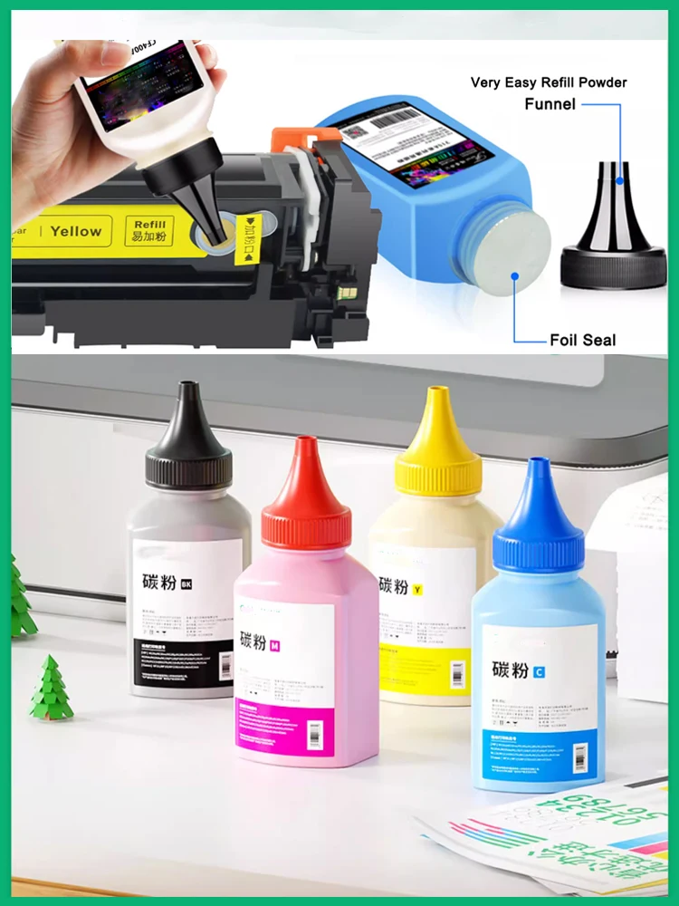 Poudre de Toner couleur 4 couleurs HP201A CF400A CF401A, Compatible avec imprimante HP Laserjet Pro M252n M252dw M274n M277n M277dw