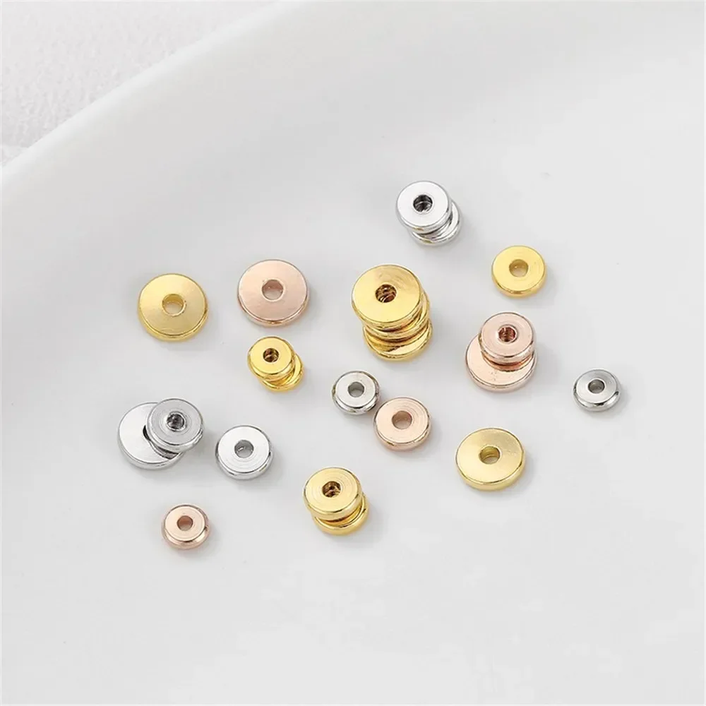 Distanziatore in confezione d'oro 14K18K, distanziatore con perline, collana braccialetto fai da te fatta a mano, copricapo con perline sciolte, accessori materiali