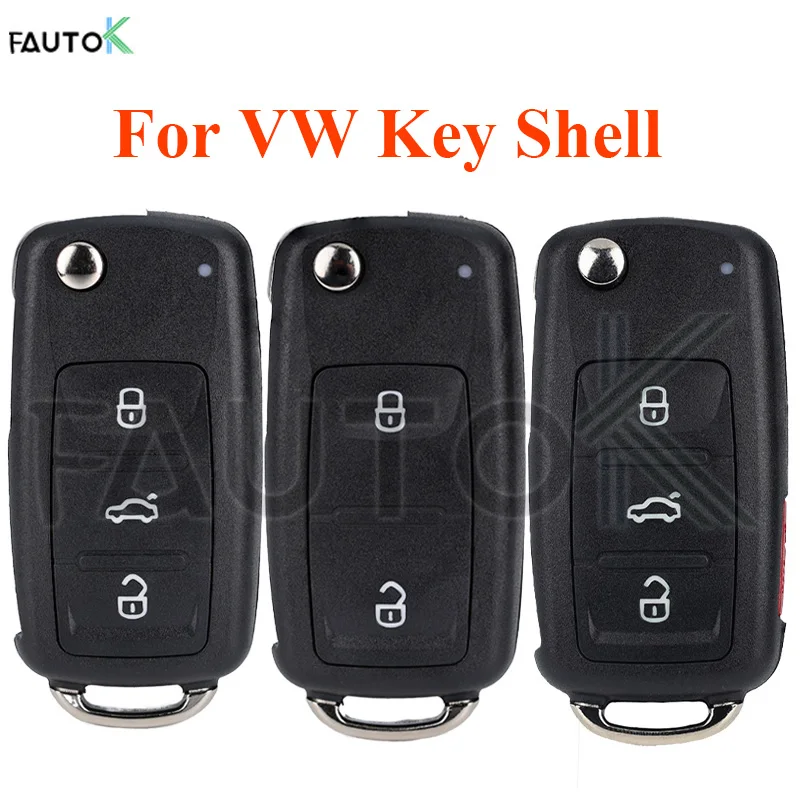 2 3 4 Buttons Smart Car Key Shell for VW Volkswagen Tiguan Passat CC Golf Mk6 SEAT Key Fob Shell for Skoda Octavia 5K0837202AD