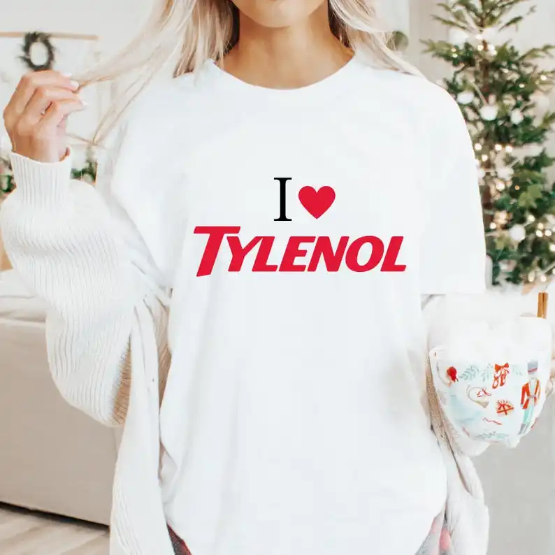 

I Love Tylenol Shirt Protest Shirt ASD Support Tylenol Does Not Cause Autism Shirt CottonT-shirt Unisex New in Tops & Tees