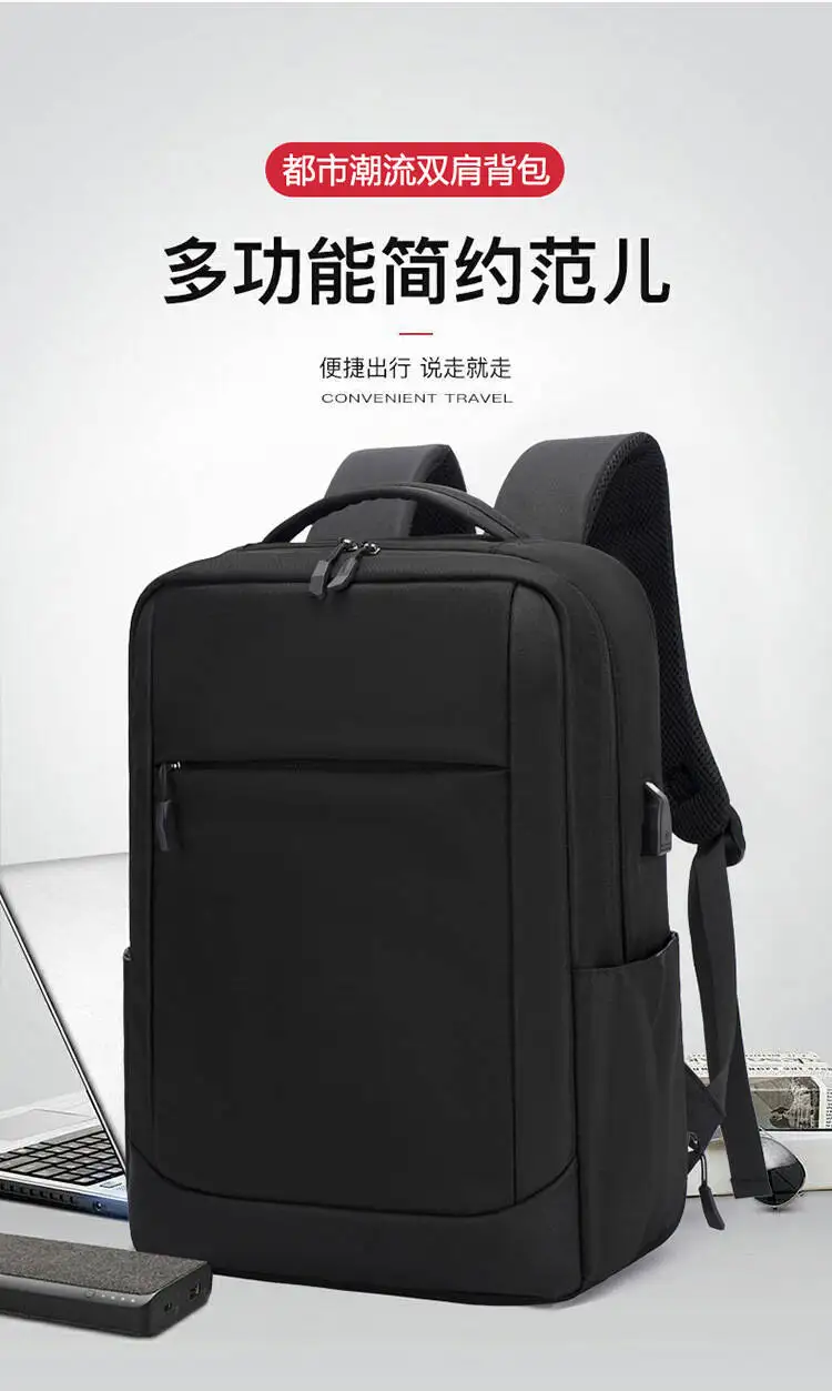 Sac à dos pour ordinateur portable 15,6 pouces pour hommes, sac à dos de voyage en nylon pour hommes, sac à dos pour ordinateur avec port de charge USB, sac à dos scolaire imperméable pour hommes