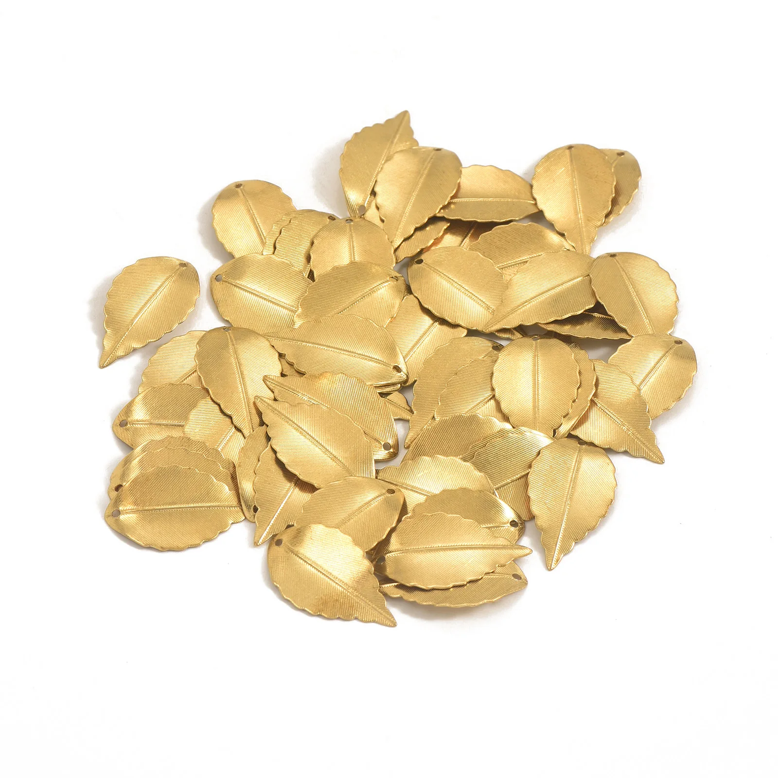 200PCS DIY Leaf Charm Pendants 27x14.9mm Fit Earrings Bracelet Handicrafts Making Handmade Material Package