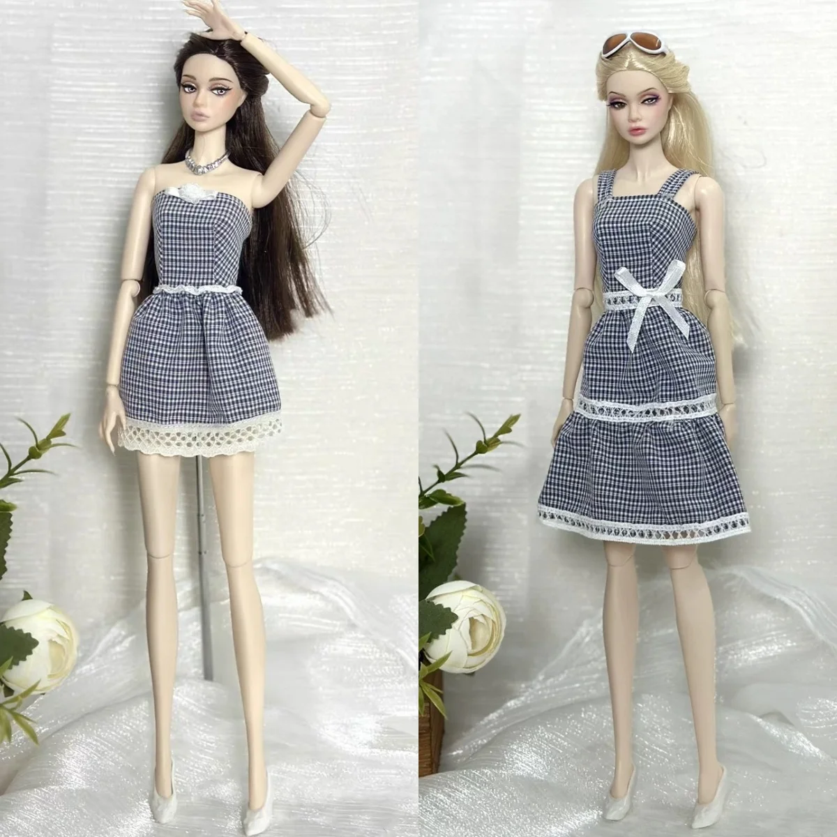 

30cm Supermodel Doll Clothes Fashion Design Small Fragrant Style Princess Dress Beautiful Handmade Dress 1/6 Doll Daily Dress Up