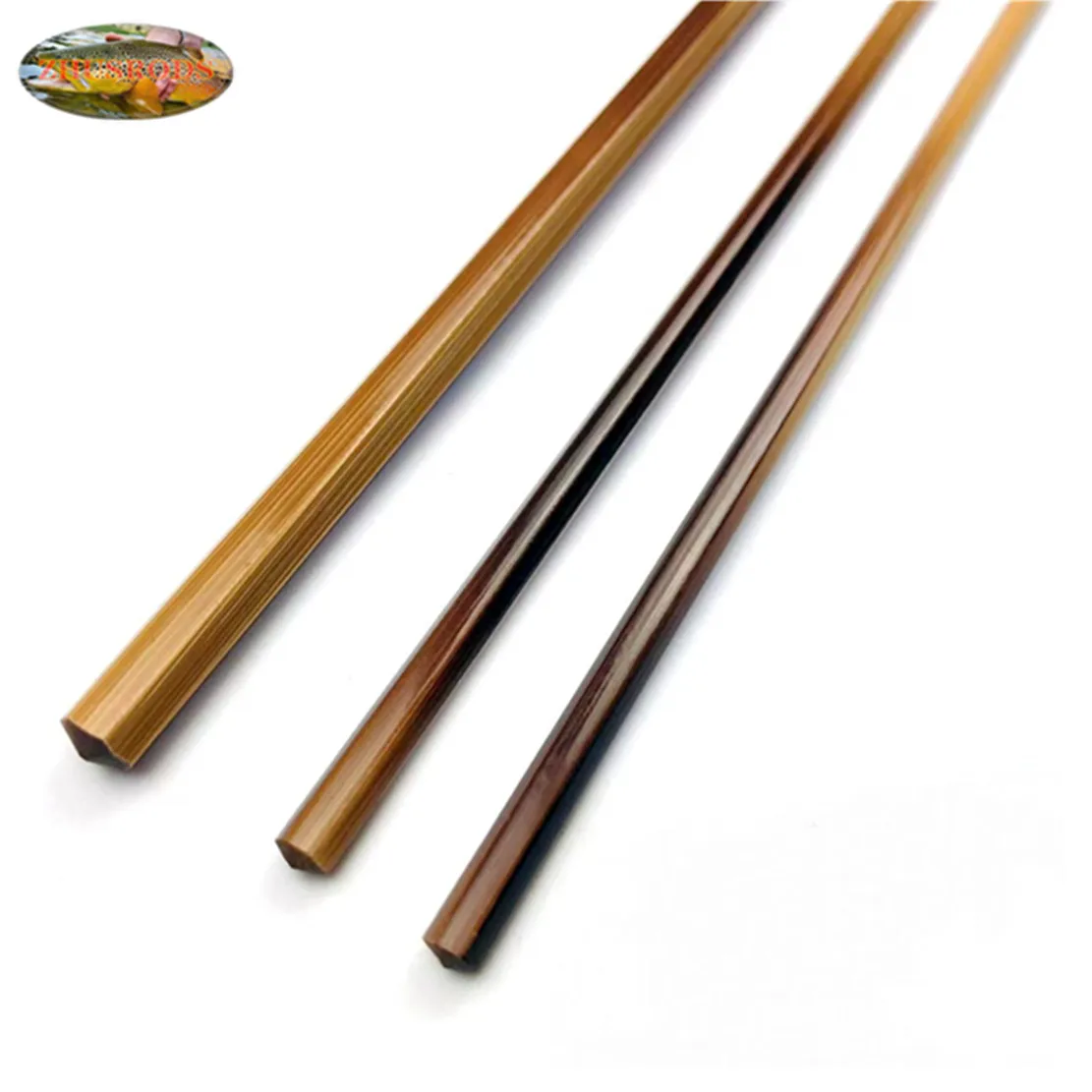 Imagem -02 - Zhusrods-flame Bamboo Fly Fishing Rod Blanks Níquel Prata Virola Handmade Dica Seção Dica