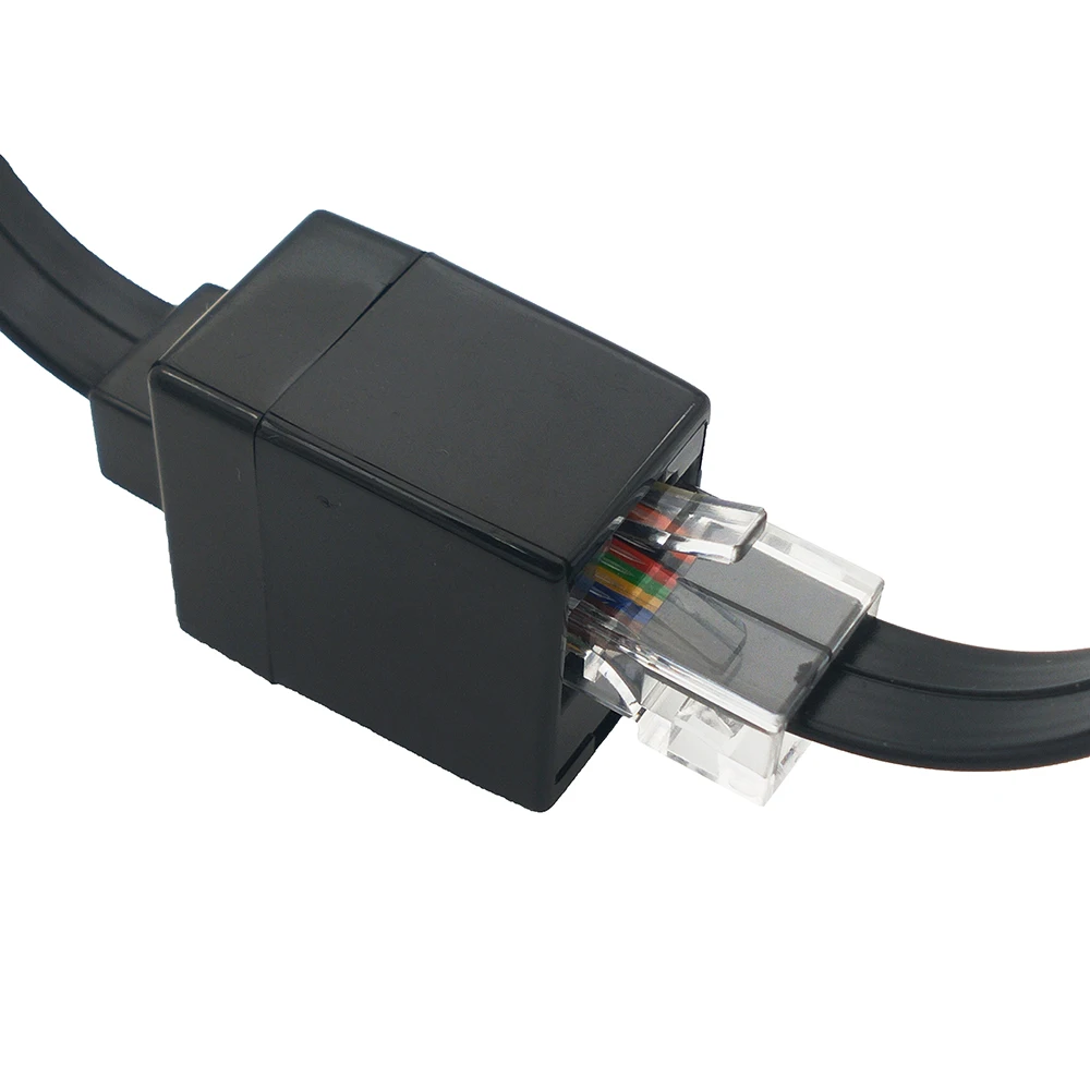 25CM RJ45 cable 8P8C Female Connector to RJ45 Male Plug black For network extension Wire