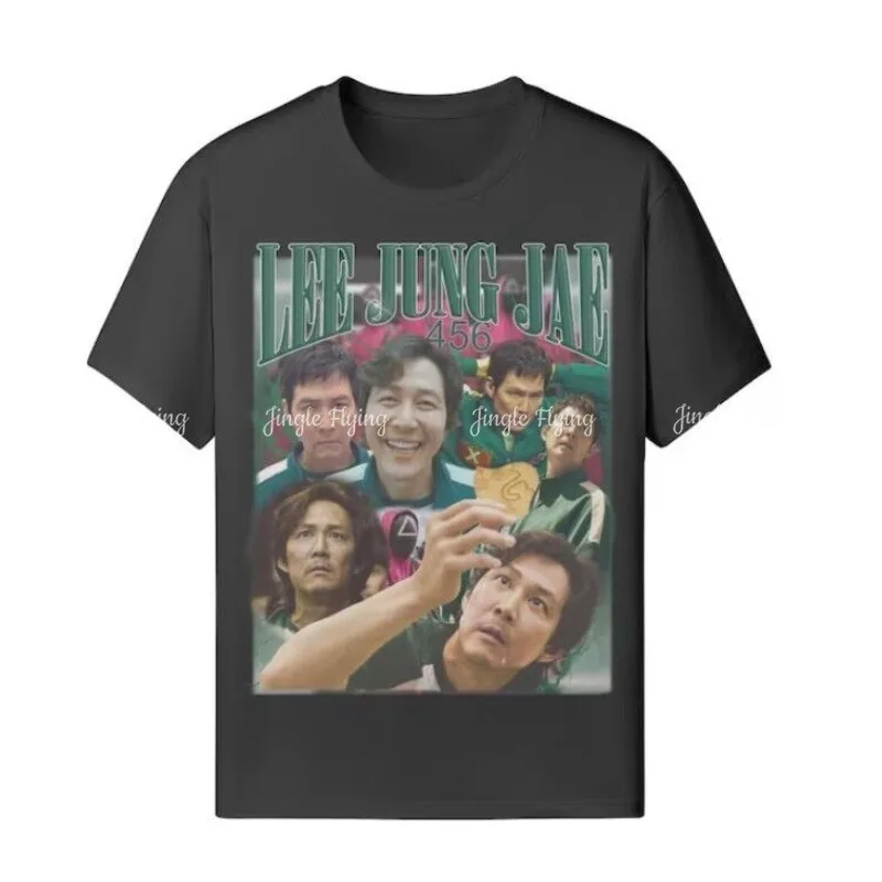 تي شيرت Lee Jung Jea Vintage Game Shirt Seong Gi-Hun Squid هدية للنساء وأنا