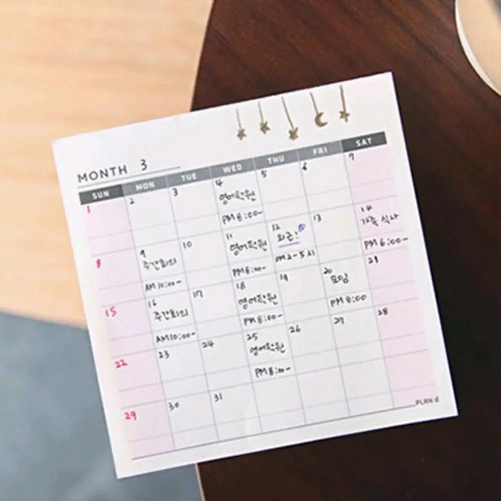 Weekly Monthly Check List Work Plan Square Paper Notebook Diary Agenda Daybook Cute Ticket Memo Pads Note To Do List Planner