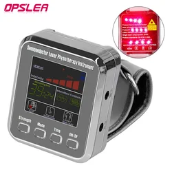 650nm Laser Physiotherapy Wrist Watch 12 Holes Diabetes Hypertension Treatment High Blood Pressure Laser Sinusitis Dizziness