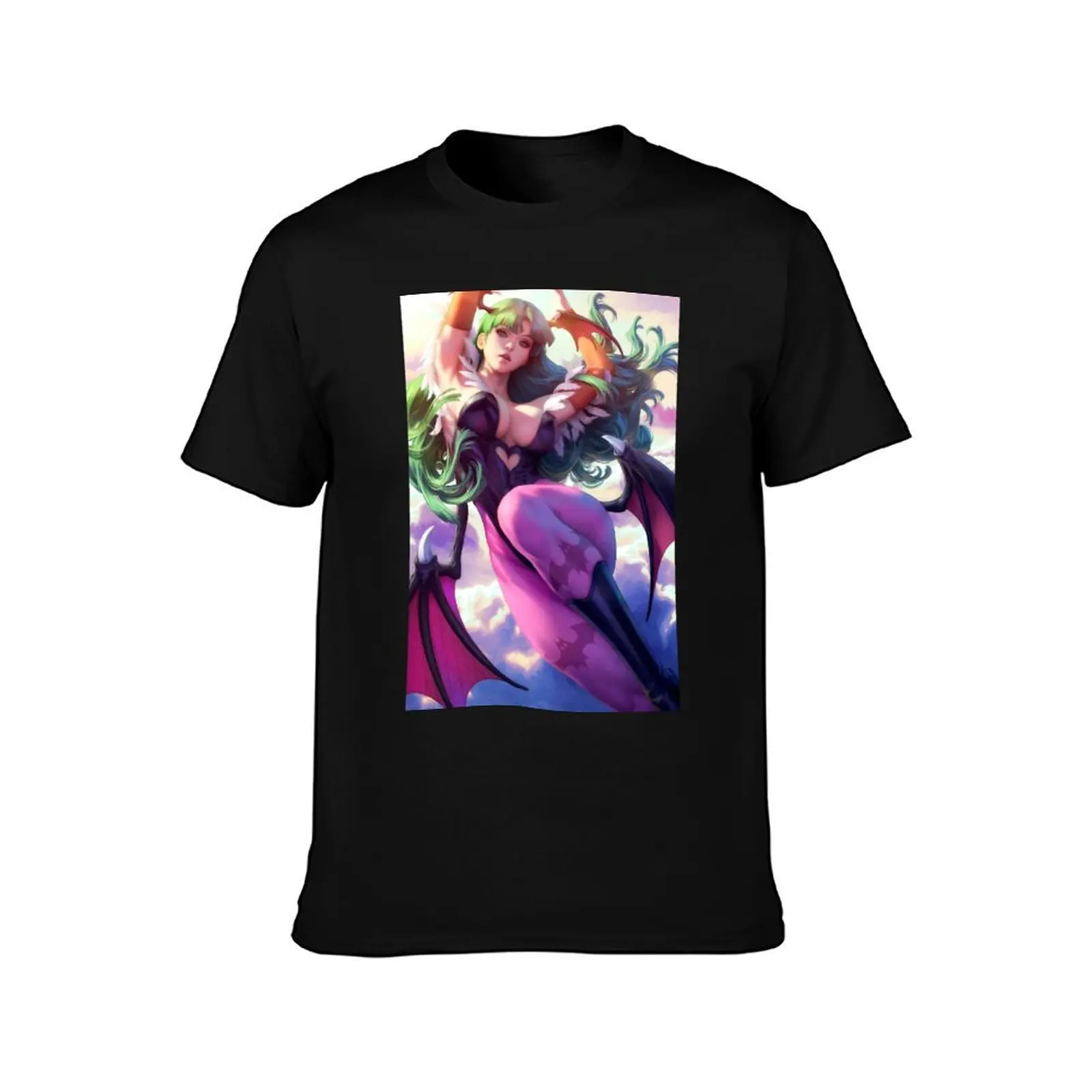 Morrigan Aensland Darkstalkers The Vampire Succubus T-Shirt Thanksgiving Casual Tee T-Shirt