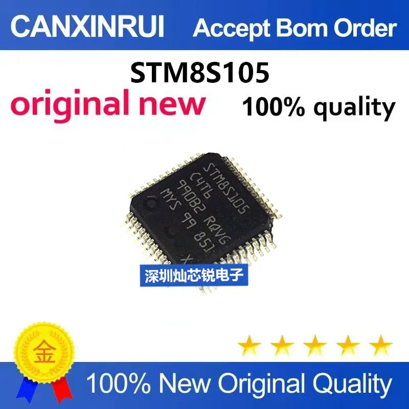 (5-100pieces) original STM8S105 STM8S105C4T6 LQFP48 microcontroller chip