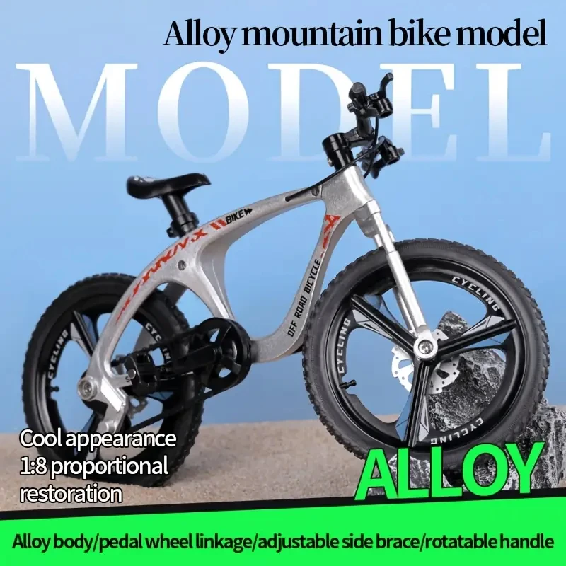 1:8 Mini Alloy Bicycle Model - Realistic Details - Perfect for Collectors Or As Holiday And Birthday Gifts