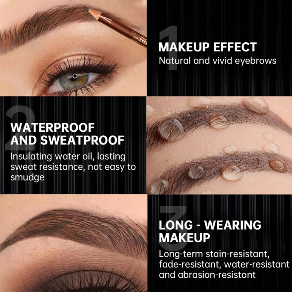 المهنية مايكرو قلم الحواجب المشكل قلم الحواجب مبراة تأثير طويل الأمد منقار على شكل أداة النحت قلم الحواجب #4