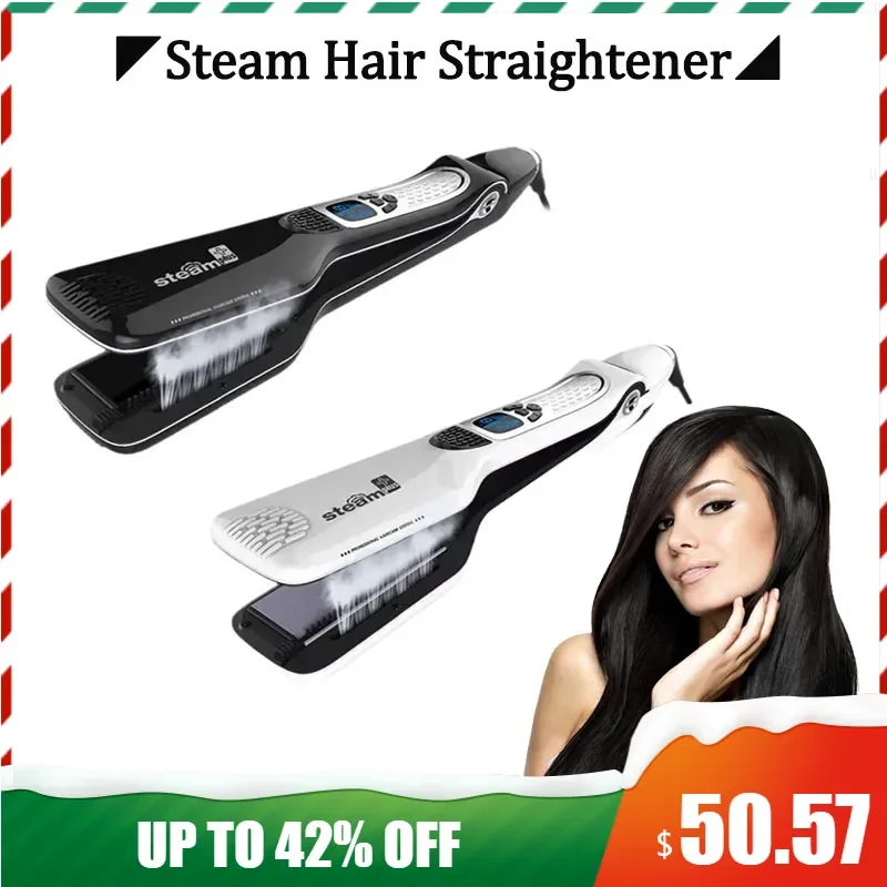 

Steam Straightener Straightening Splint Negative Ion Hair Care Dry Wet Dual Use Straightening Comb Curling Iron Styling Tool