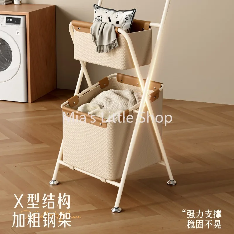 Household laundry basket Dirty clothes storage basket Large capacity classification Foldable laundry basket Bathroom rack