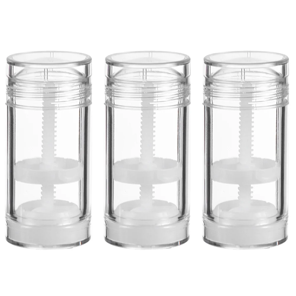 

3 Pcs Reusable Deodorant Tube Lip Gloss Tubes Foam Dispenser Transparent DIY Lipstick Containers Travel