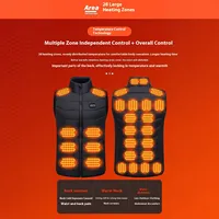 Winter Heating Vest 28 Zone Intelligent Four Control Electric Warming Waistcoat Men Women Thermal Underwear Outdoor Sport