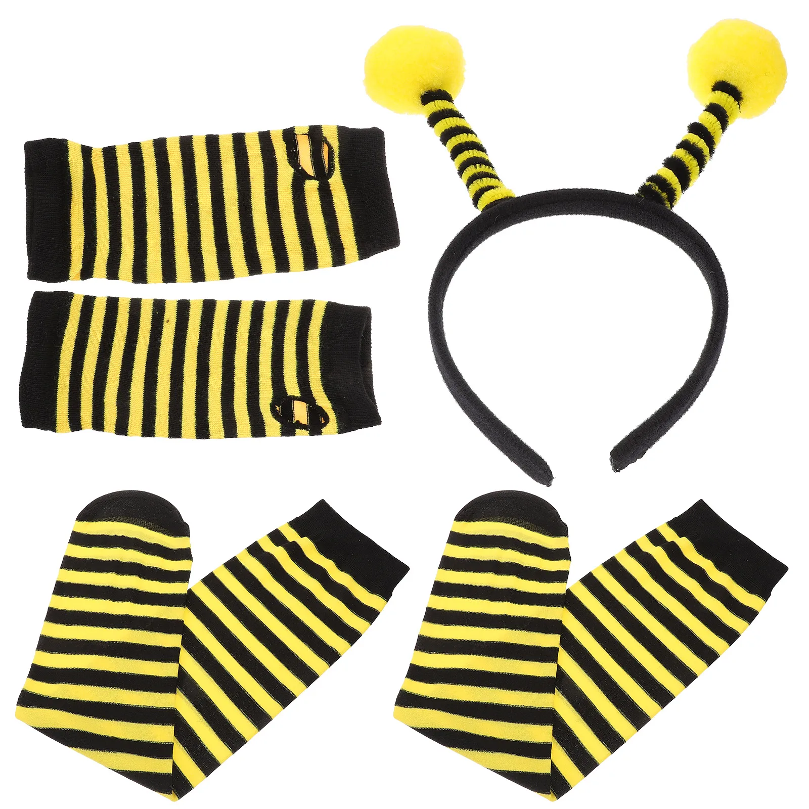 

Bee Costume Kit Animal Headdress Set Headbands Gloves Stockings s Dance Halloween Stage Props 22BBSET499S Cosplay