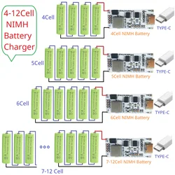 4.8-14.4V CC/CV Boost DC-DC TYPE-C moduł konwertera 4S 5S 6S 7S 8S 9S 10S 11S 12S NIMH akumulator niklowo-kadmowy moduł ładowarki