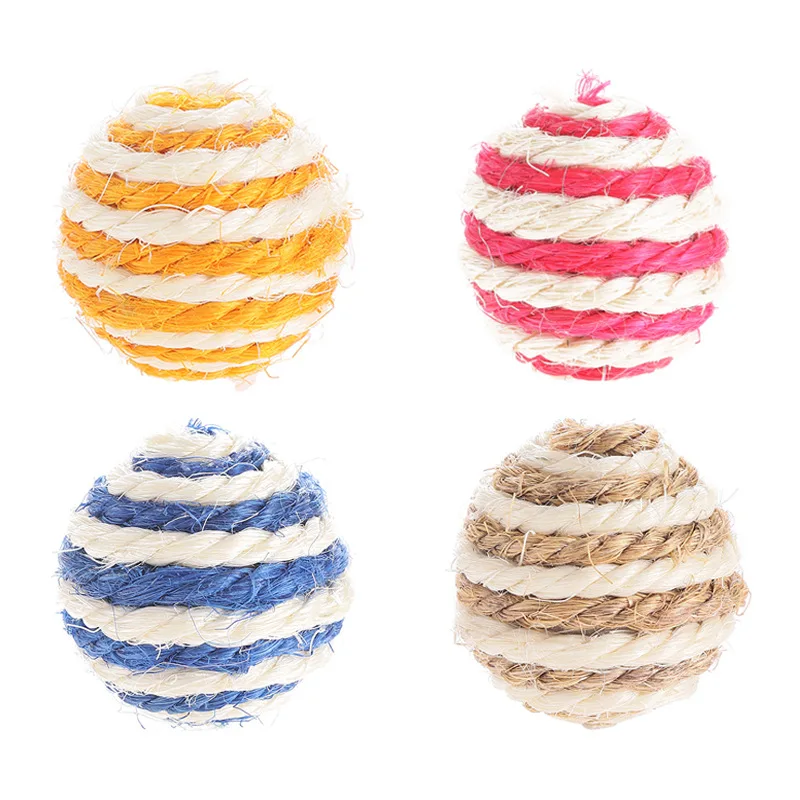 3 Pieces of Cat Toy Sisal Ball Cat Sisal Toy Claw Bite Resistant Play Cat Toys Cat Interactive Toys, Cat Accessories, Sisal Chew