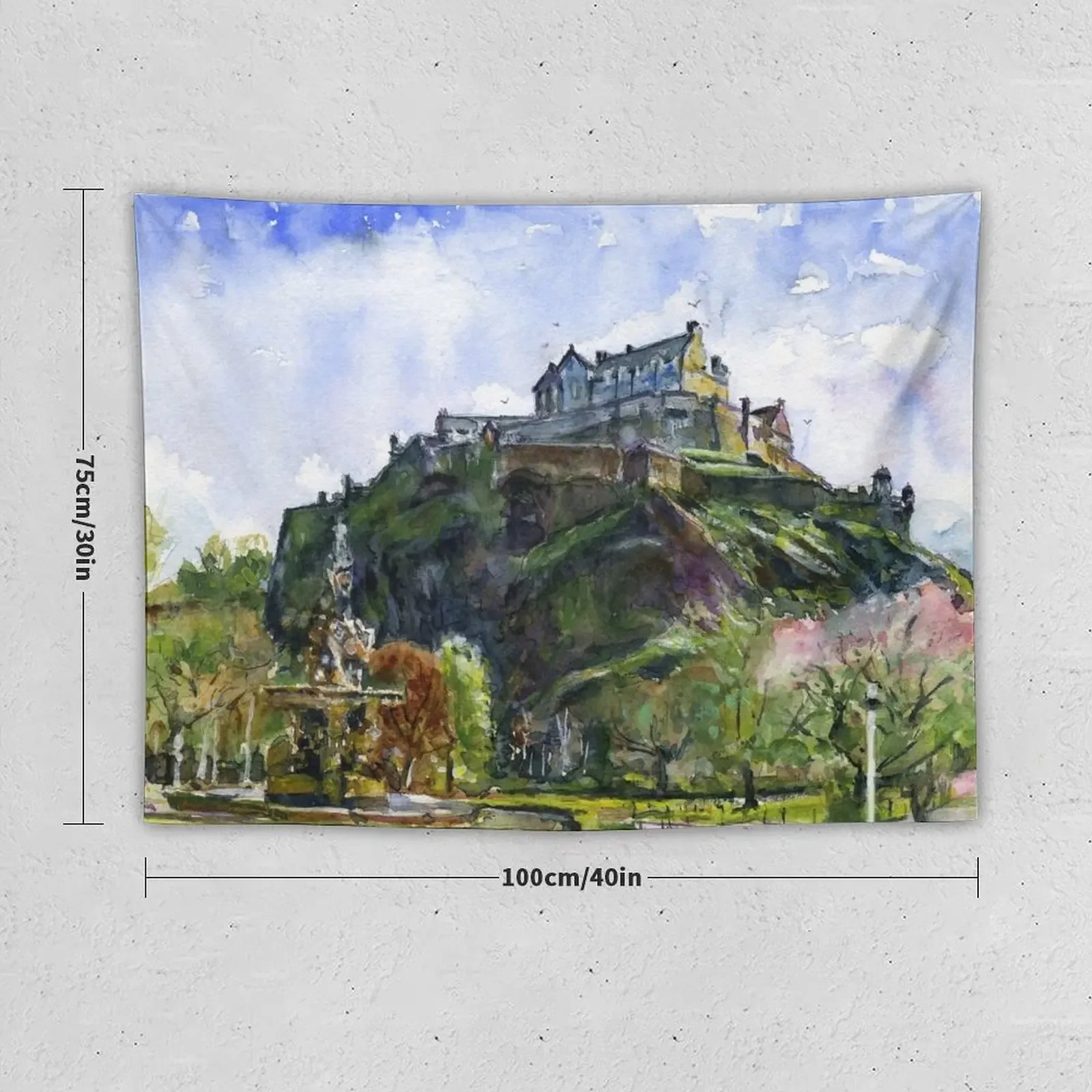 Edinburgh Castle Scotland Tapestry Room Decor For Girls Room Decoration Korean Style Tapestry