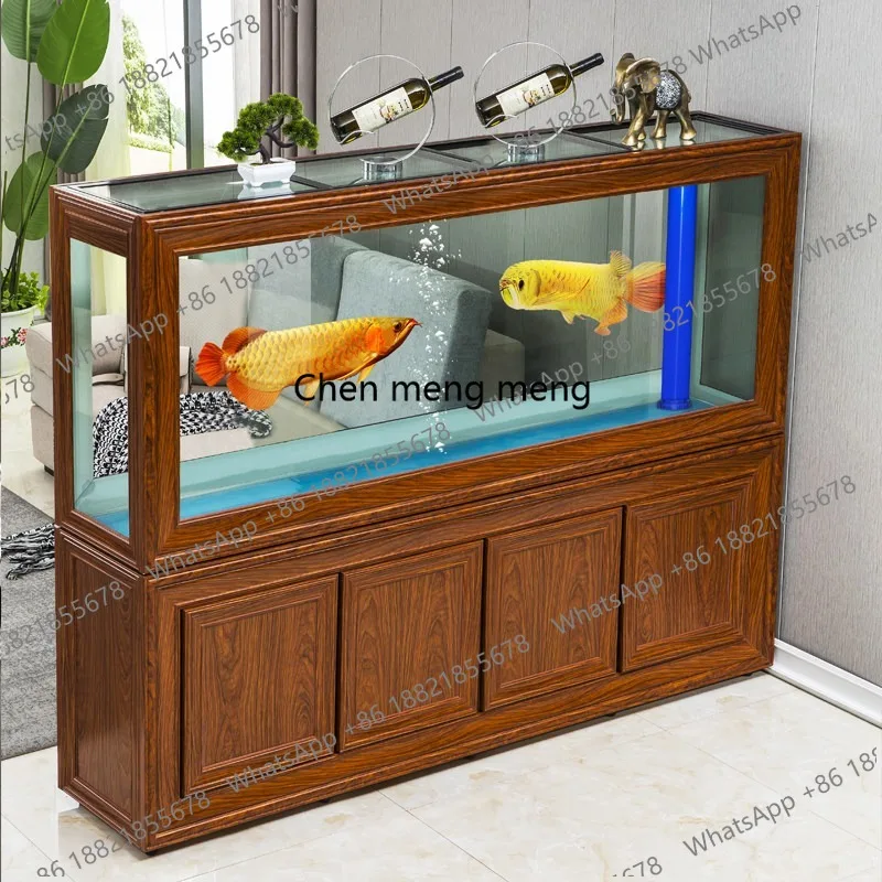 

Living room Chinese screen partition cabinet household bottom filter no-change aquarium box floor medium and large