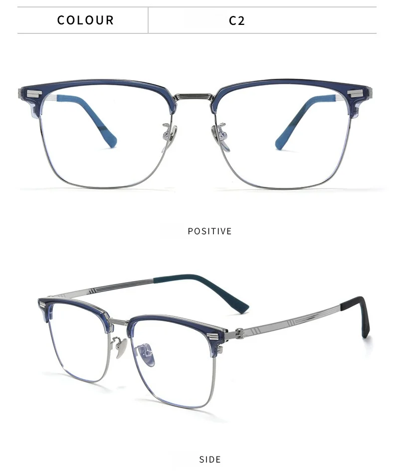 Hochwertige, ultraleichte Anti-UV-3D-Filmbrille mit polarisiertem magnetischem Clip-On-Brillengestell für Herren, Vintage-Titanbrille 9688ZM – Detail 14