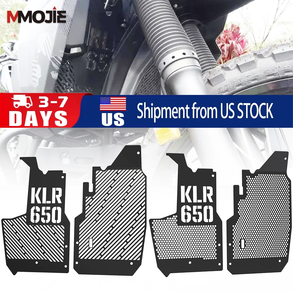 

Motorcycle FOR Kawasaki KLR650 2022 KLR 650 S ABS Traveler Adventure 2023 2024 Radiator Grille Cover Guard Protection Protetor