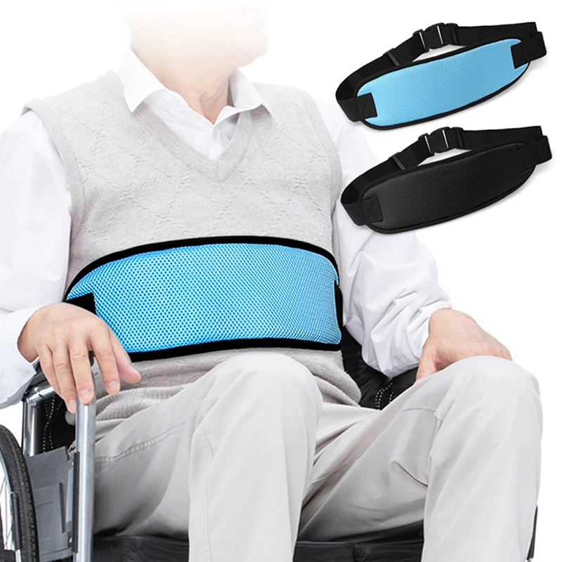 1PC Wheelchair Seats Belt Adjustable Safety Harness Fixing Breathable Brace for the Elderly Patients Restraints Straps Brace Sup