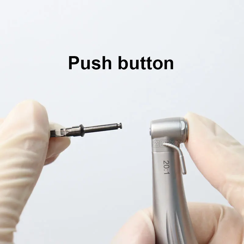 Dental 20:1 LED Low Speed Handpiece Green Ring Fiber Optic Contra Angle Dentistry Implant Handpiec X SG20