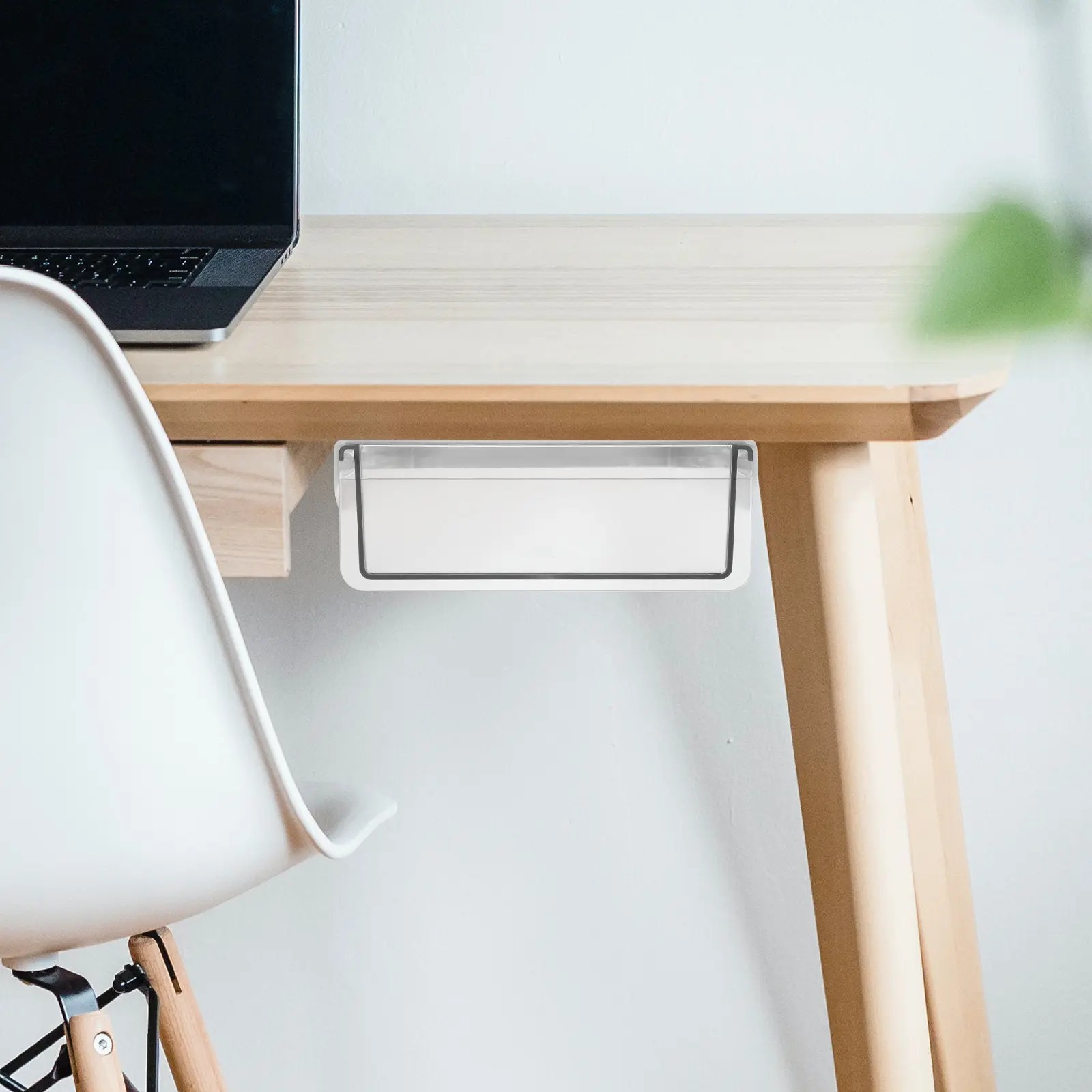 Under Desk Organizer Large ABS PVC Acrylic Drawer Nail-Free Table Storage Office Stationery Organizer Drawer for Under Desk