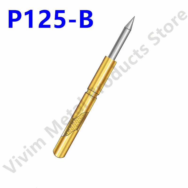 Sonde de Test à ressort P125-B1, 20/100 pièces, broche de Test P125-B, outil de Test 33.35mm Dia2.02mm, pointe d'aiguille Dia1.7mm, broche Pogo 350g, Force élastique