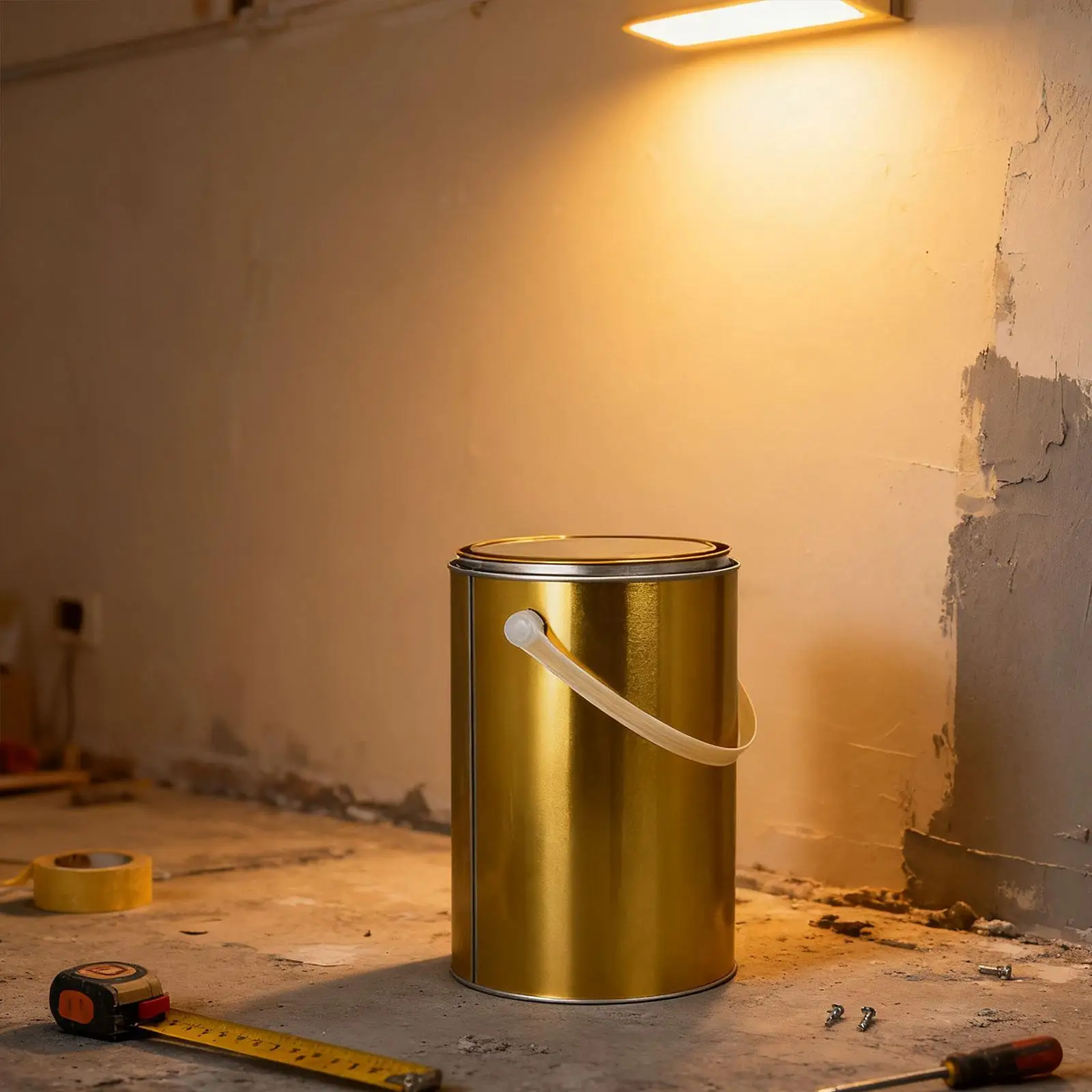 Seau en métal pour peinture avec couvercle et poignée, réutilisable pour artistes, fournitures de bricolage et usage domestique