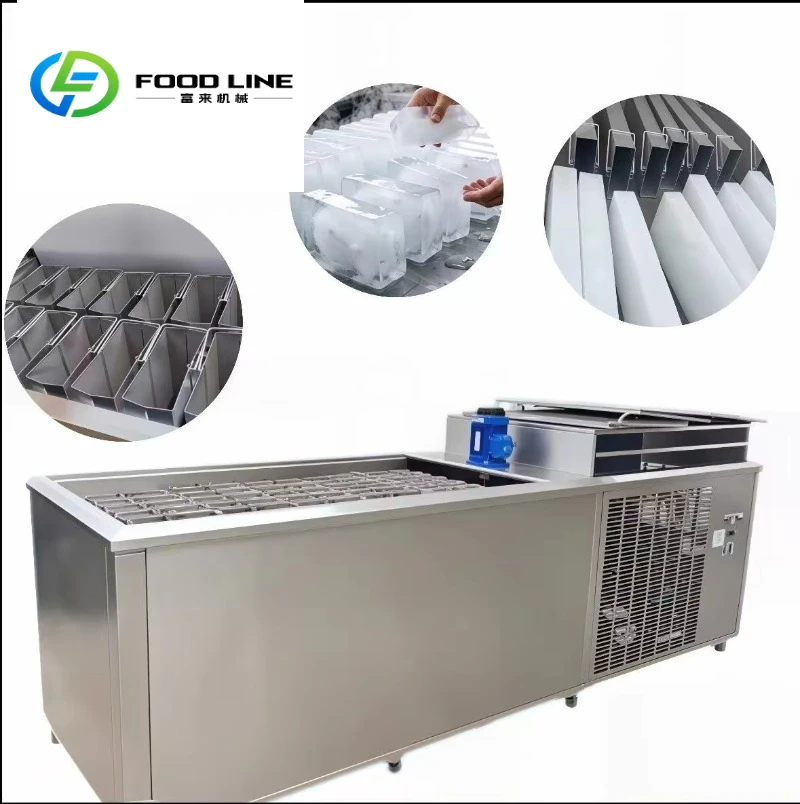 Industrial Ice Cube Machine Customized Large Capacity Ice Block Maker Stainless Steel Refrigeration Equipment
