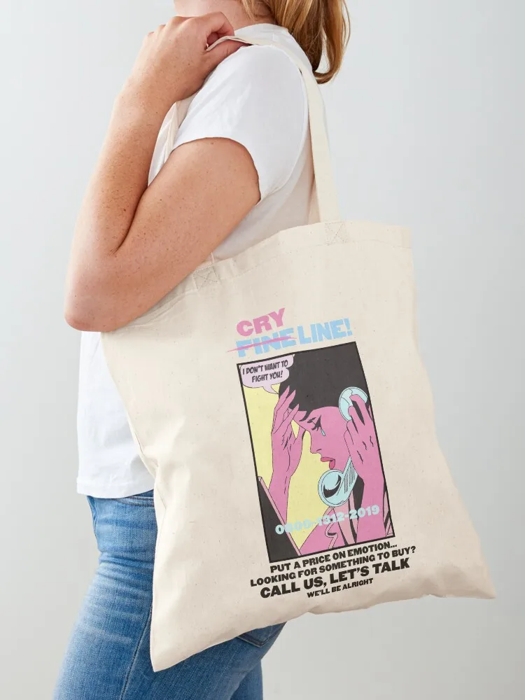 Cry Line Print Tote…