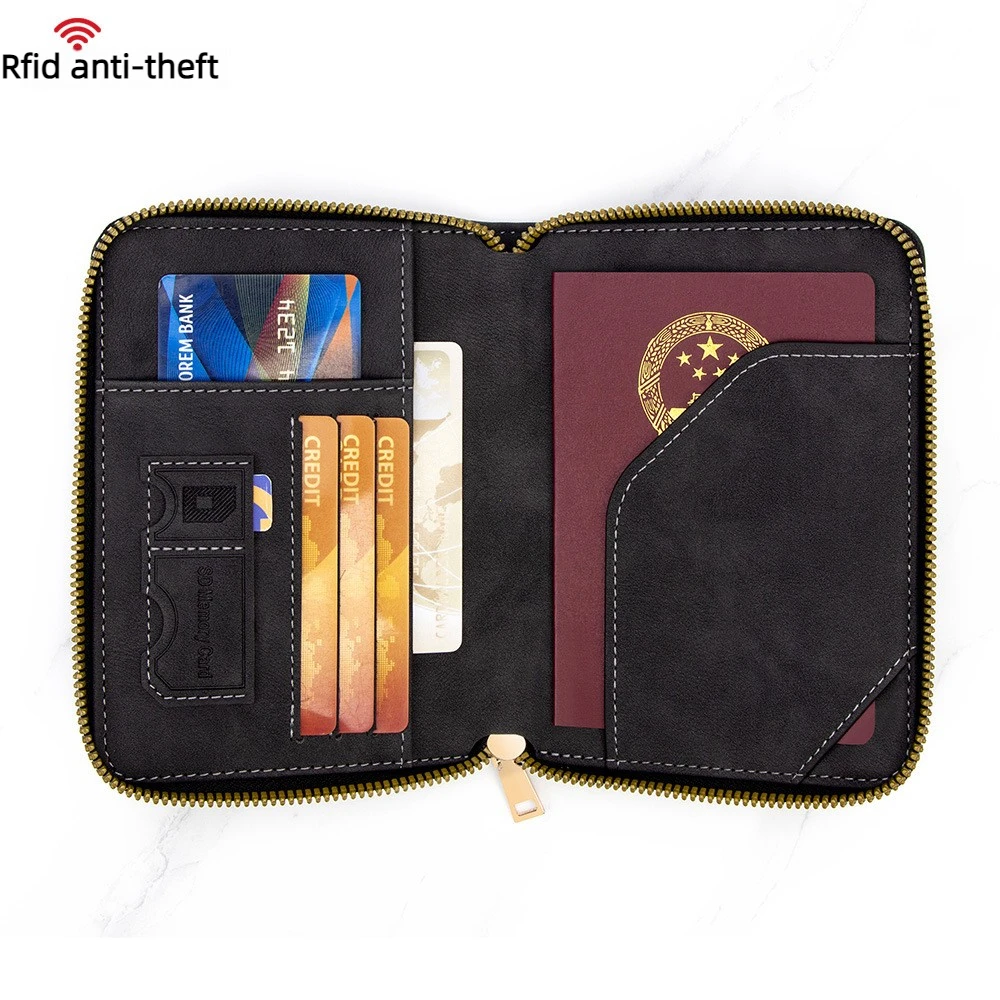 새로운 지퍼형 블로킹 여권 지갑, 두꺼운 RFID 도난 - Travel Wallet Slim 리뷰 및 가격
