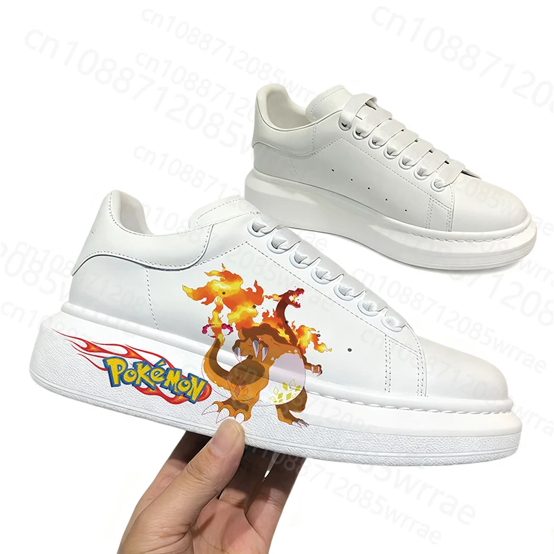 بوكيمون تشارزارد Simple Campus Fashion حذاء كاجوال أبيض للرجال والنساء حذاء جري رياضي متين هدية