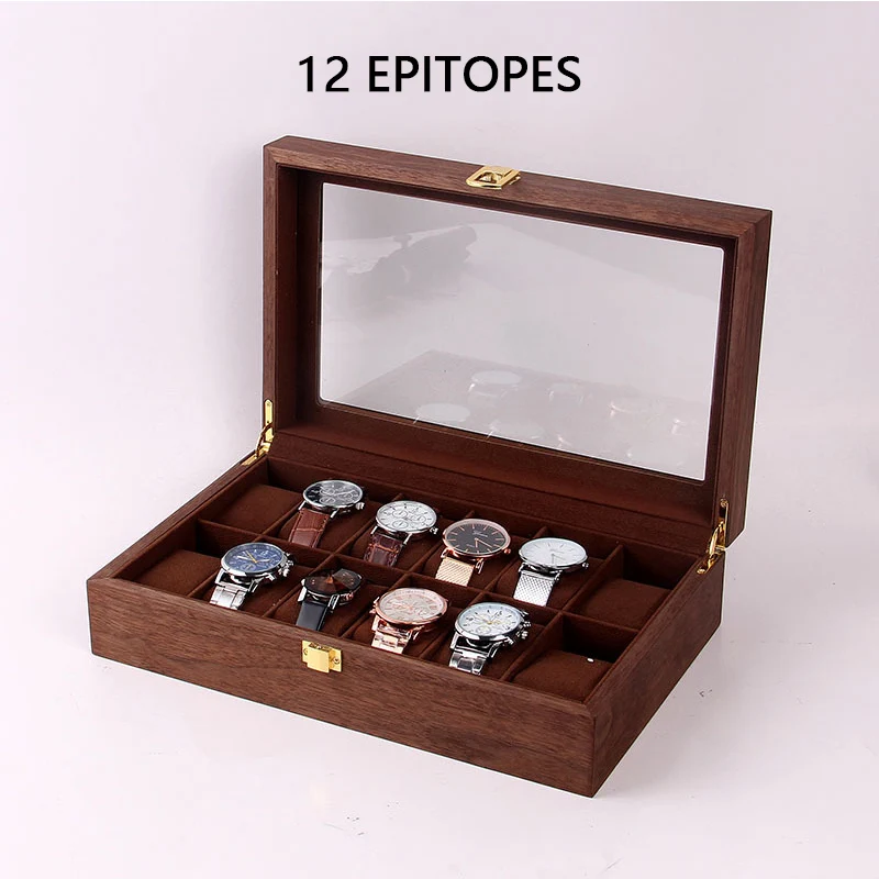 For Watch Watch Case Classic Retro Gold Lock Buckle Made of MDF Material Covered Leather Customization Logo Watch Box Organizer