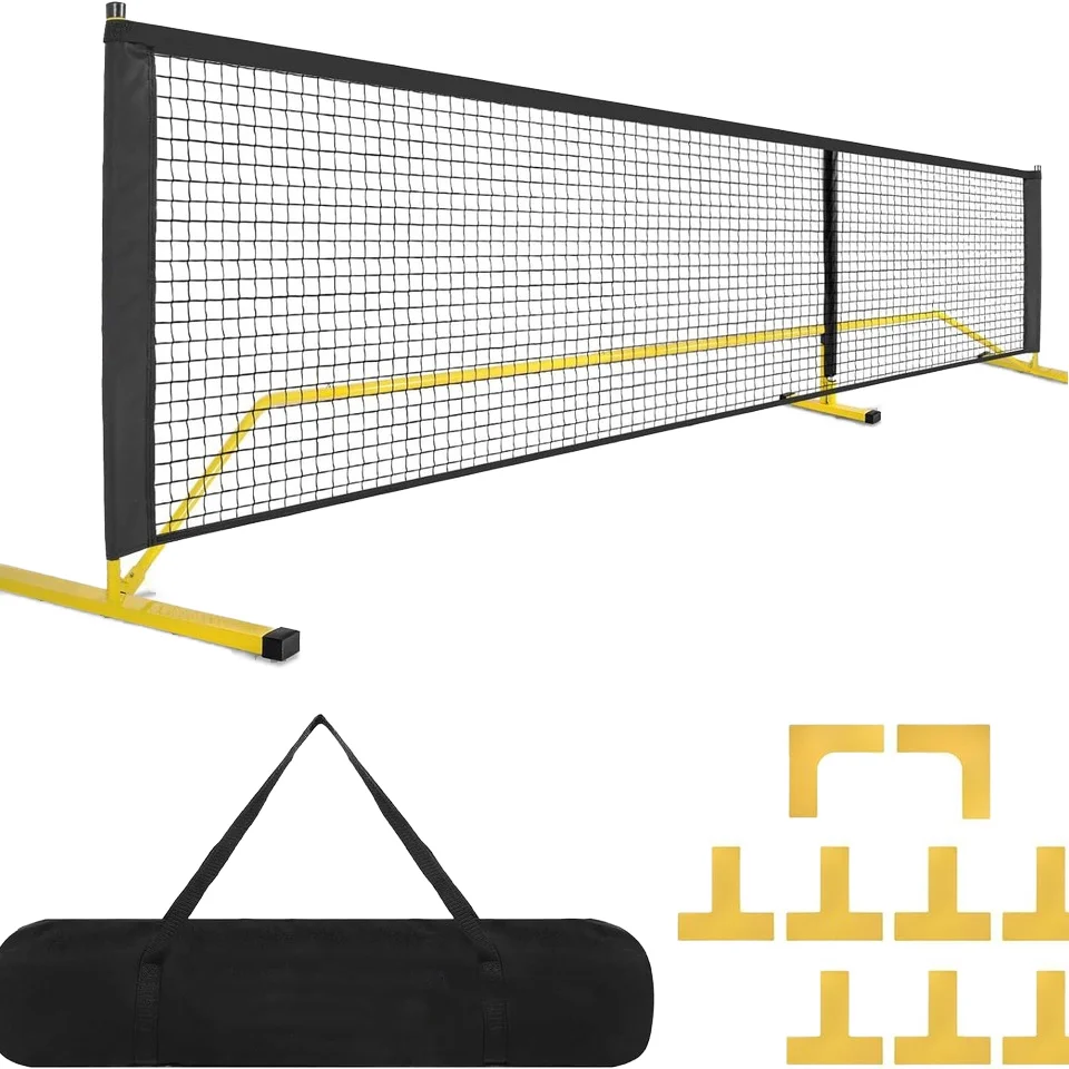 Przenośna siatka do pickleballa 6,7 m, do użytku wewnątrz i na zewnątrz, wysokiej jakości siatka tenisowa, uchwyt do treningu dla dorosłych i do użytku sportowego.