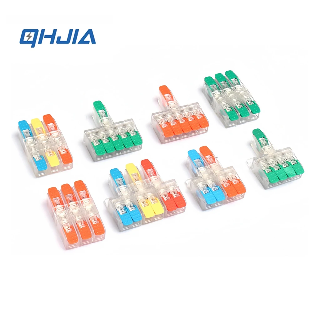 

0.5—6mm² High-Power Multi-IN/OUT Push-in Quick Connect Terminal | Compact Electrical Connector for Multi-Purpose Use