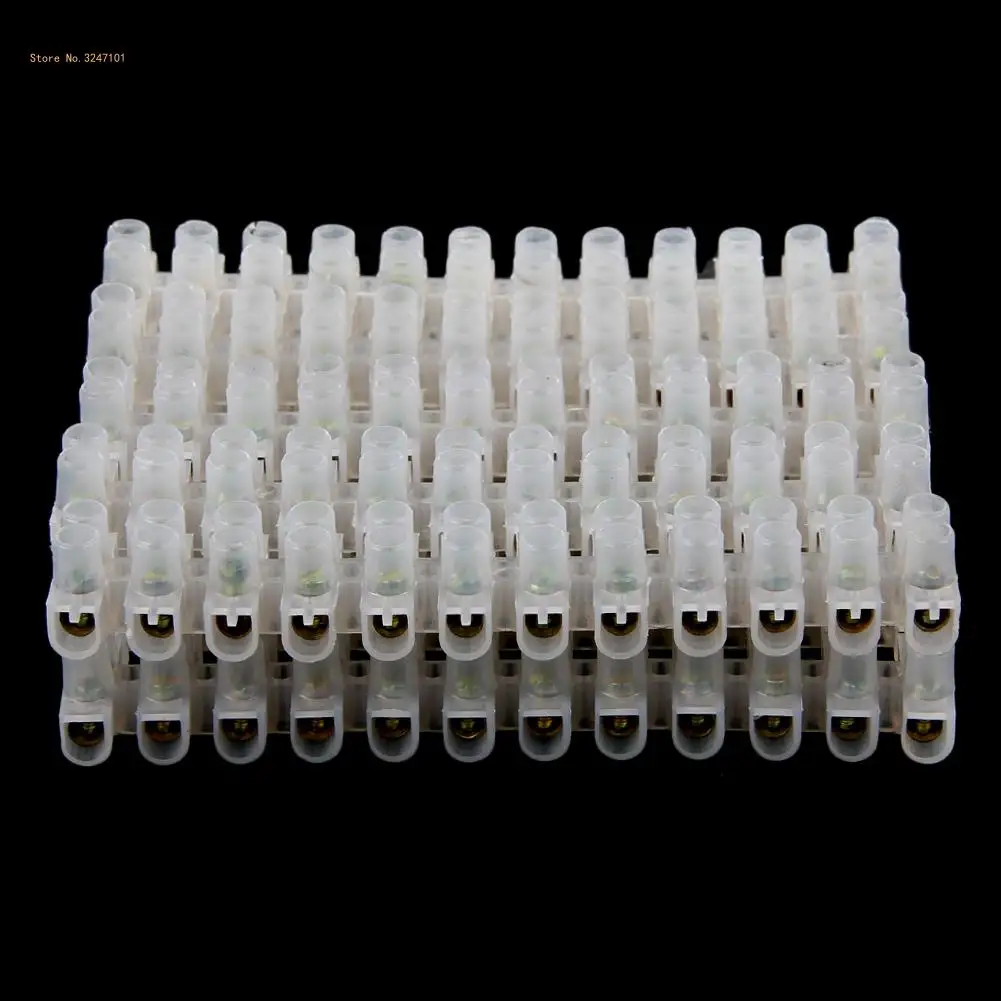 10Pcs Barrier Screw Terminal Wire Connector 5A 12-Position Block Terminal Dropship