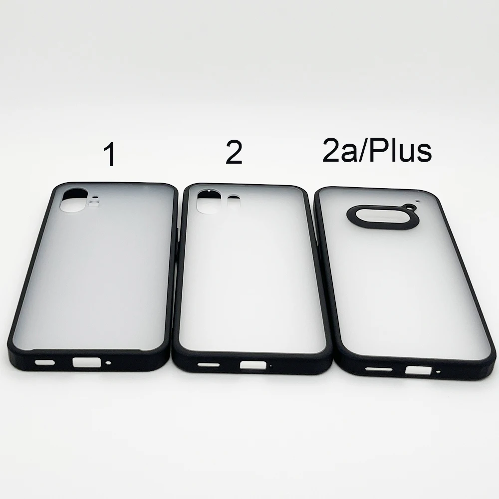 Skin For Nothing Phone 1 Case 2 One 2a Plus Shockproof Cover Shell Touch Friendly Slim Frosted Translucent PC Back Rubber Bumper