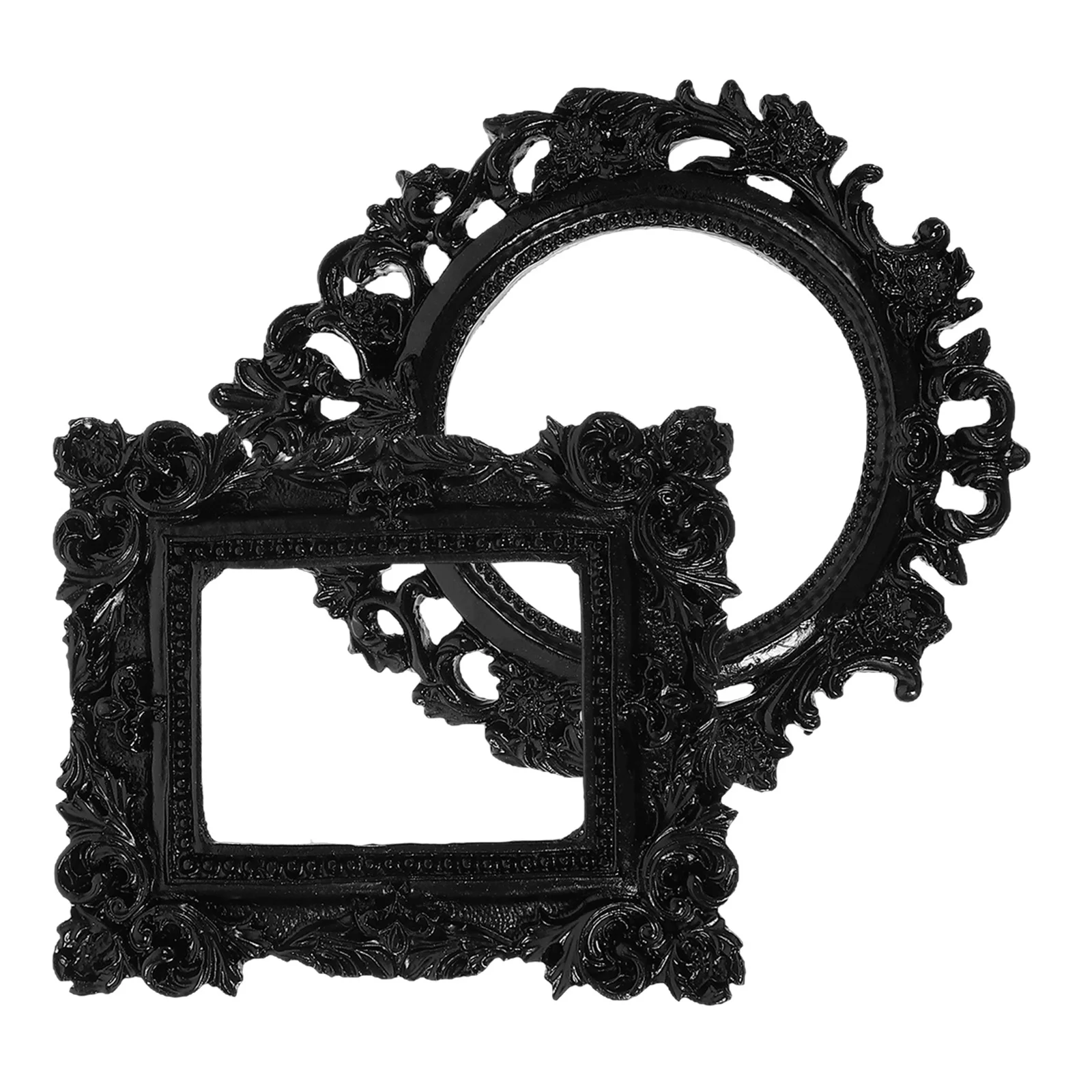 

2Pcs Mini Picture Frame Resin Vintage Decoration Baroque Craft Photo Frame Perfect for Photography Picture Frames
