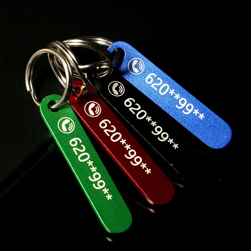 Customized Car Keychain Personalized Name Phone Number Keychain Custom Gift for  Anti-lost Luxury Keyring Keychain Accessories