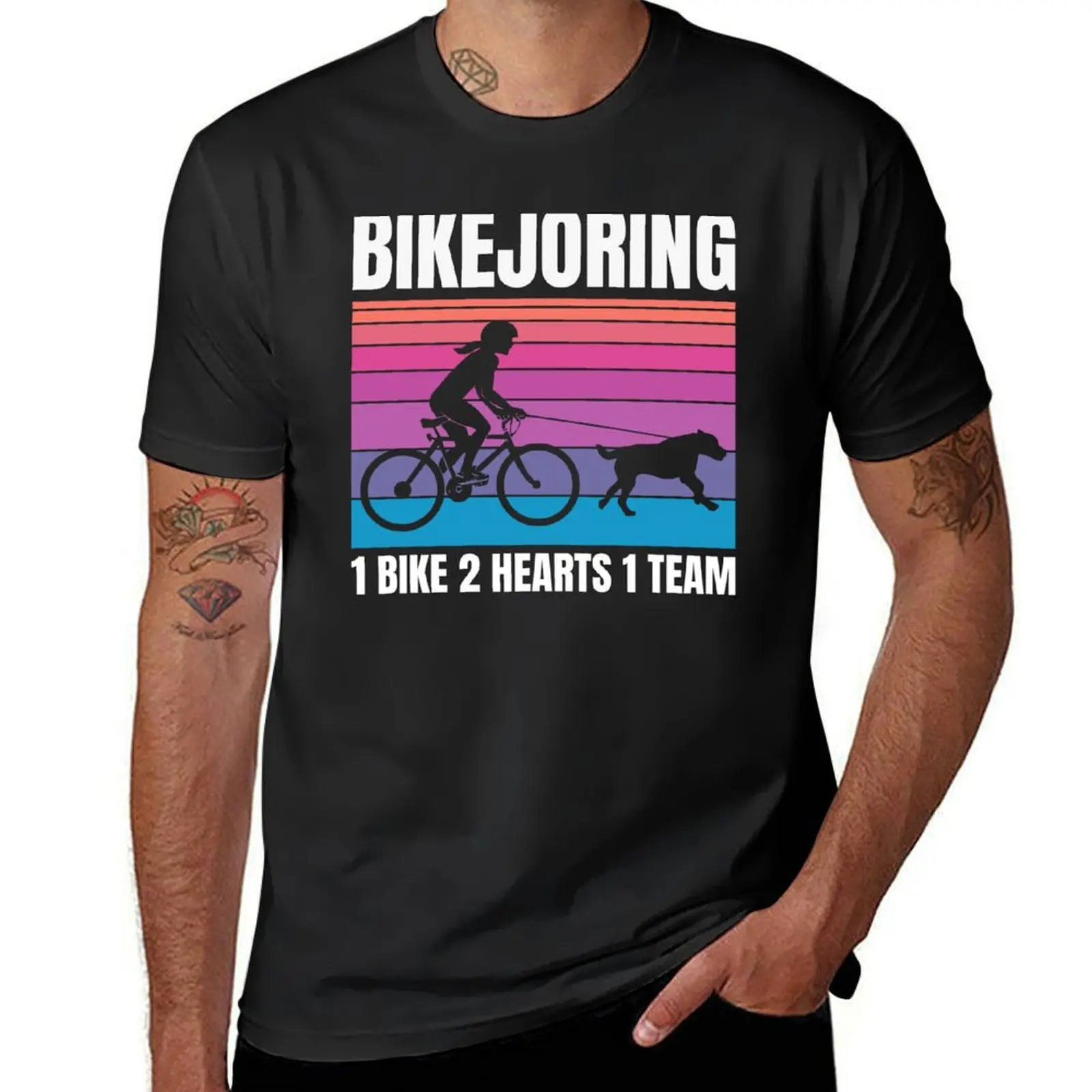 

Bikejoring T-Shirt plus sizes vintage clothes boys whites Men's clothing