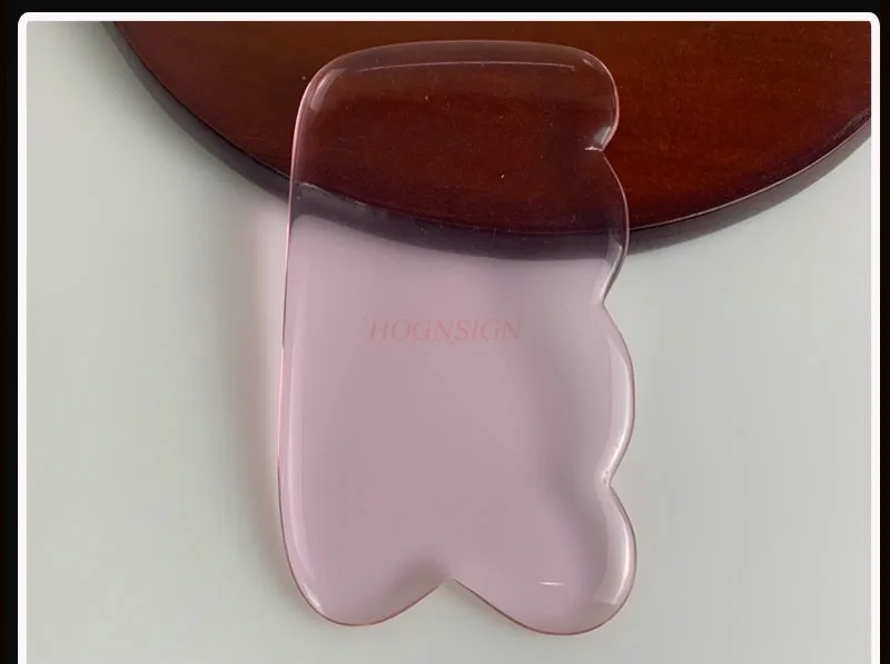 Pink transparent crystal face thin face eye general purpose back neck scraping tendon pulling stick massage to clear