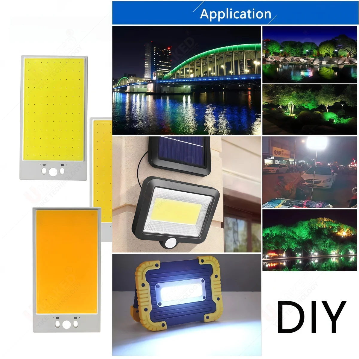 10 واط 120 مللي متر * 36 مللي متر لوحة ألومنيوم مستطيل LED COB الوجه رقاقة تيار مستمر 12 ~ 14 فولت 900mA الدافئة 3000 كيلو الطبيعية 4000 كيلو الأبيض 6500 كيلو الضوء الأحمر الأزرق
