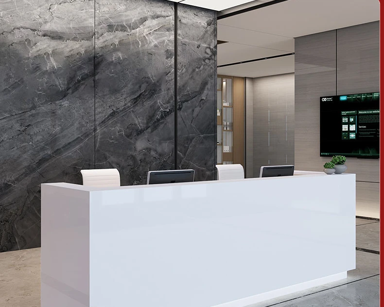 

Прием регистрации компании простой и современный гостиничный магазин одежды, стойка регистрации.