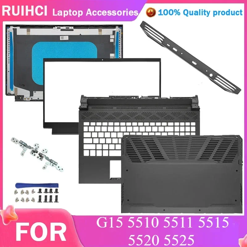 

Notebook Parts Front Bezel Palmrest Bottom Case Hinges Back Cover For Dell G15 5510 5511 5515 5520 5525 01FC2R 01HF7C