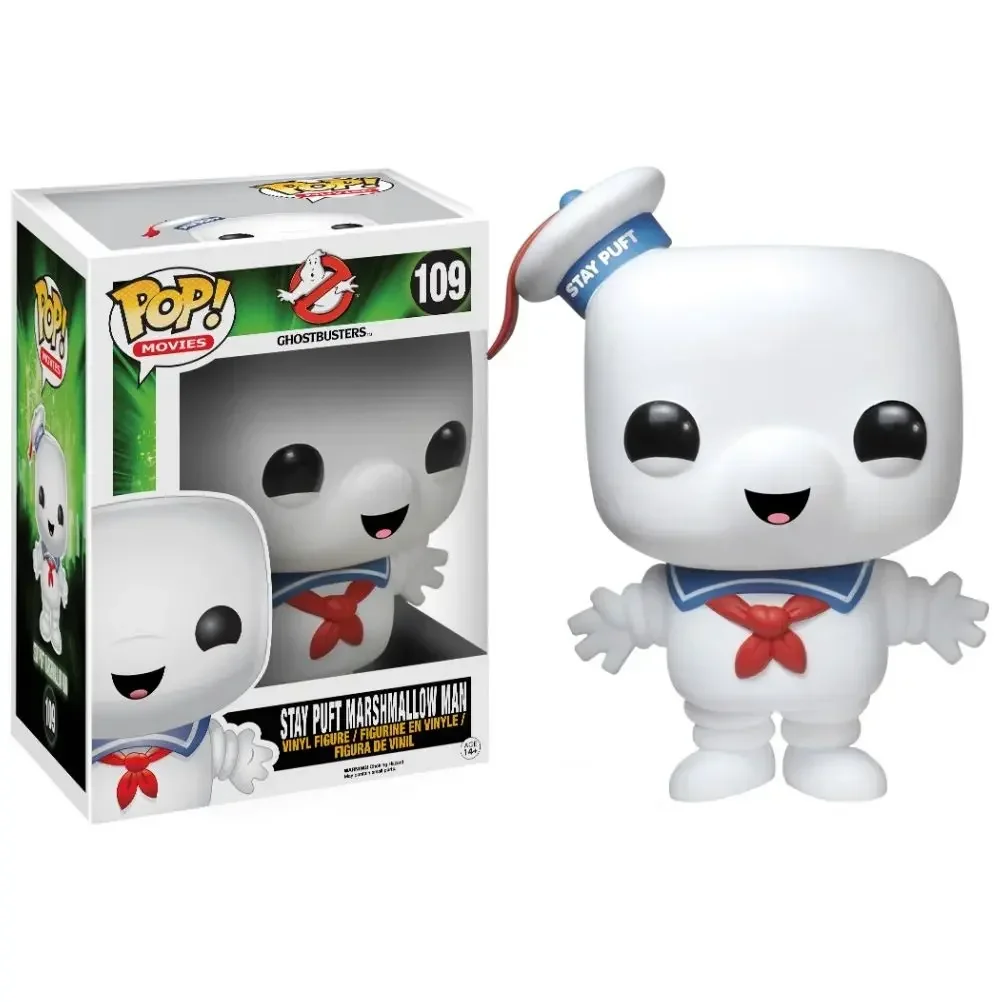 Funko POP Movie&TV Models Vinyl Action Figure Dolls STAY PUFT MARSHMALLOW MAN #109 Gost Bus Stears Collection for Children Toys