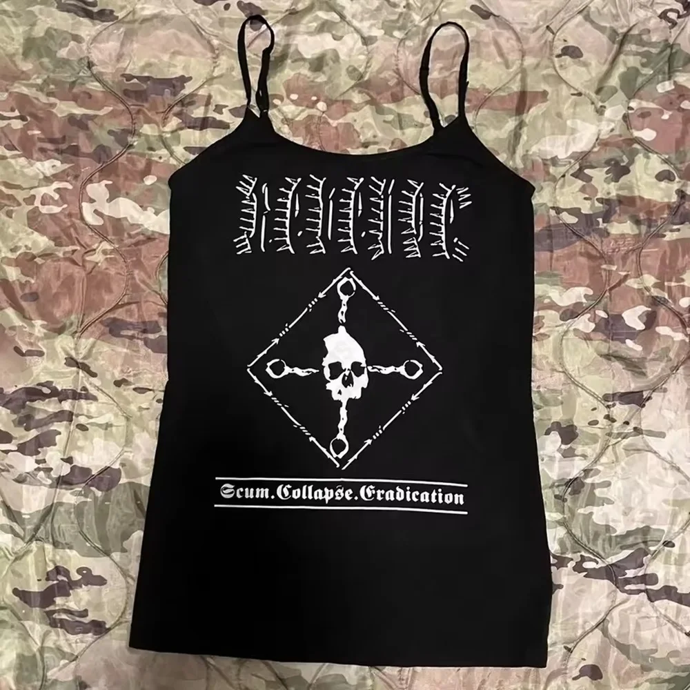 Camisetas Vintage de manga corta con estampado de letras para mujer, Top estilo Emo Y2k para chicas, ropa de calle gótica para bebé, Top corto 2000